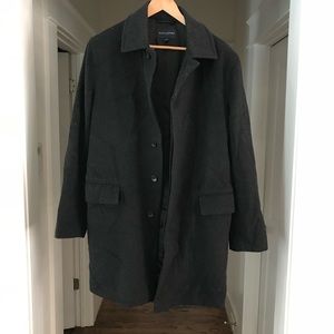 Banana Republic Charcoal Gray Wool Lined Coat L